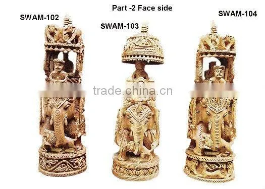 sandalwood carved ambabari elephant