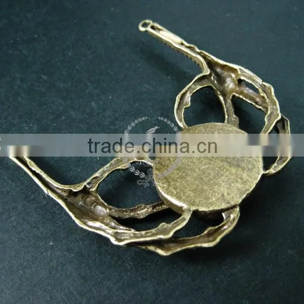 21.5mm vintage style antiqued bronze claw DIY pendant charm supplies findings 1810418