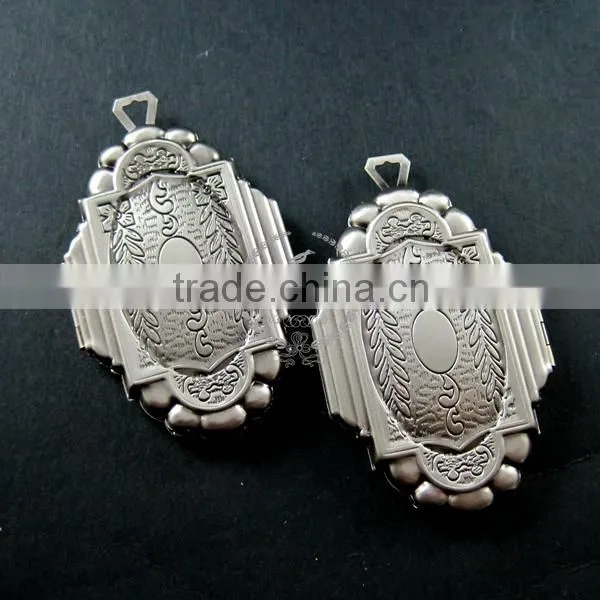 38x56mm vintage style flower engraved antiqued silver brass big unique photo locket pendant charm DIY supplies 1193001