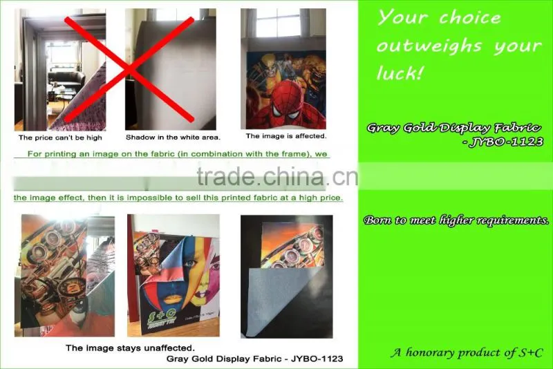 polyester textile black out exhibition dispaly fabric for heat transfer print