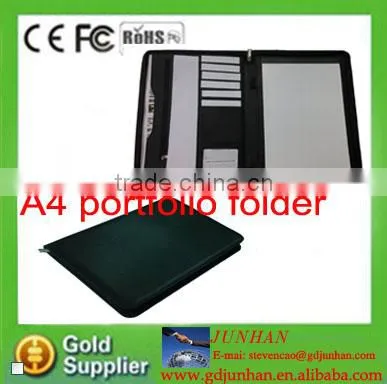 eco friendly ring binder file folder / business a4 size soft leather folder / a4 conference folder with ring binder