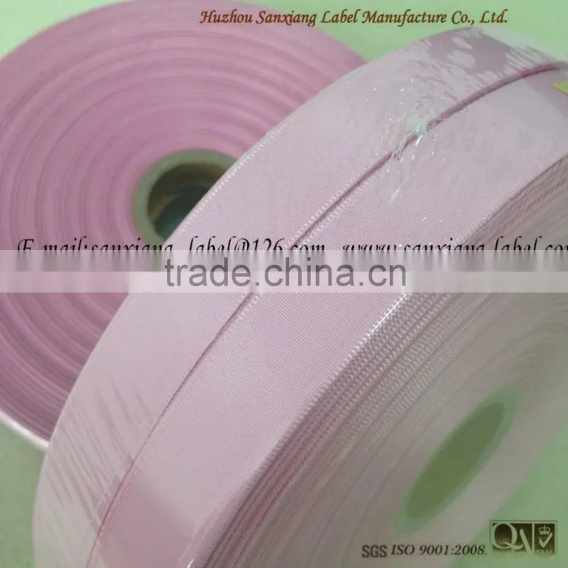 High quality polyester satin ribbon, label fabric for underwear labels