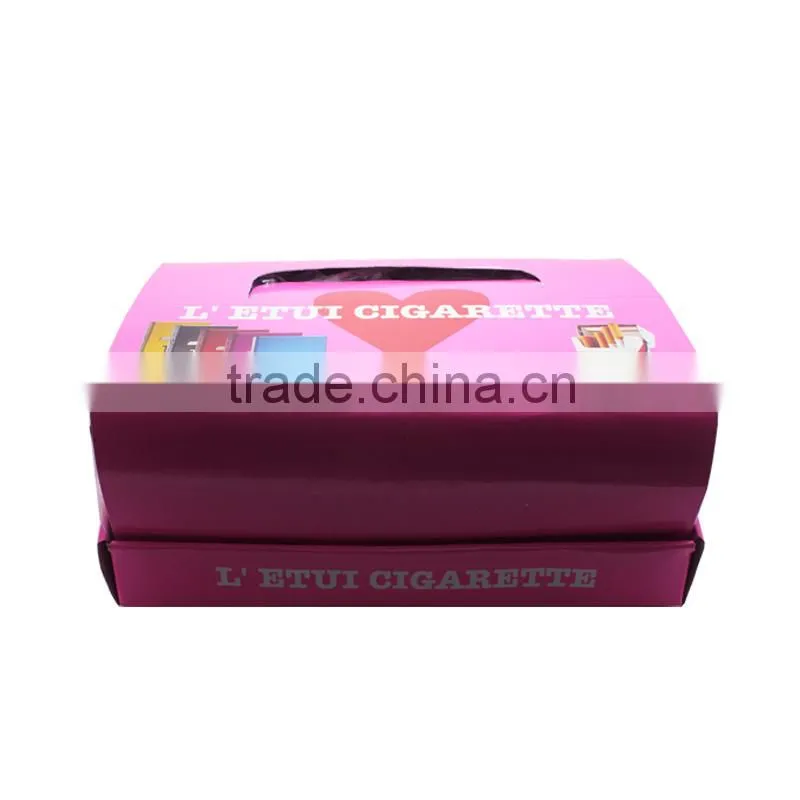 high quality hard plastic cigarette case with aluminum covered