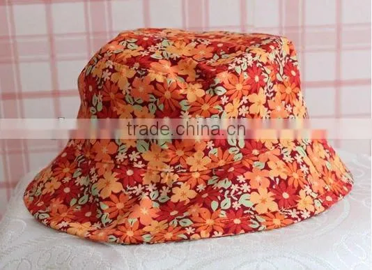 fashion custom children's flora bucket hat