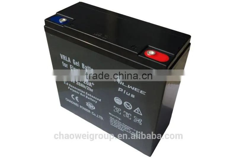 Chilwee Stable performance silicone gel Deep cycle 12V 20Ah @ 2hr rate Plus with competitive price