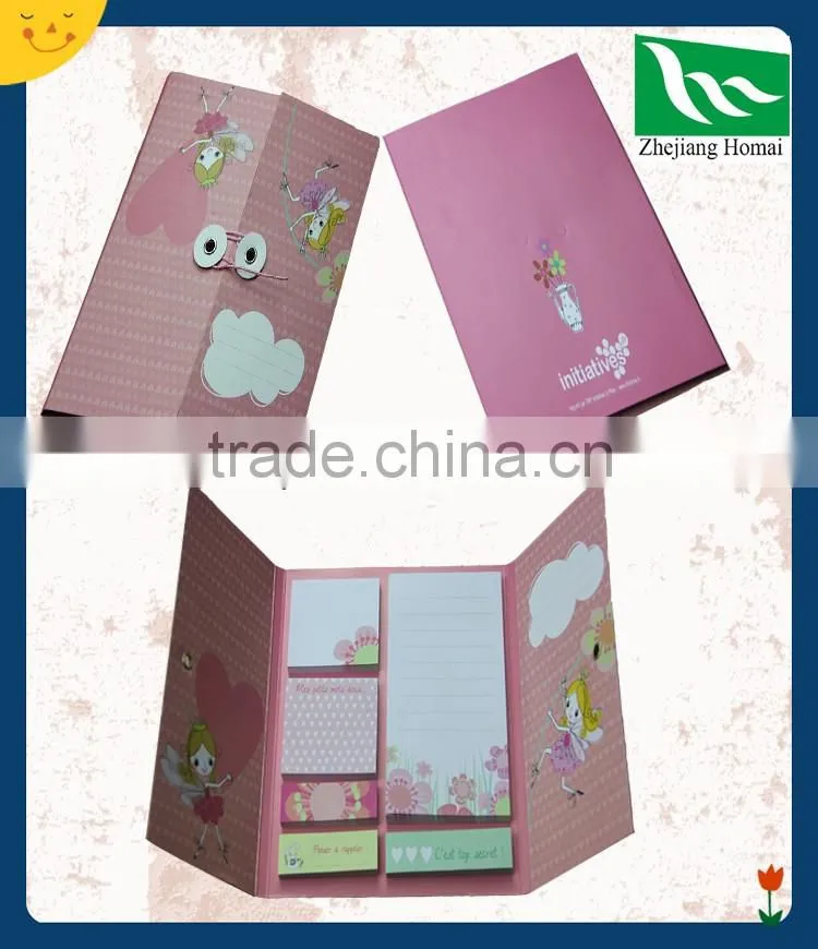 Pink cute girl custom memo sticky paper memo pads
