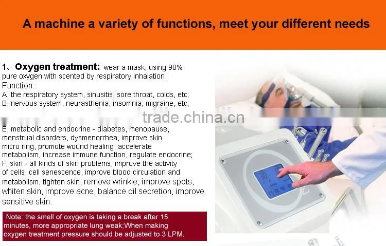 Oxygen Jet / Multi function oxygen / hyperbaric oxygen therapy facial machine