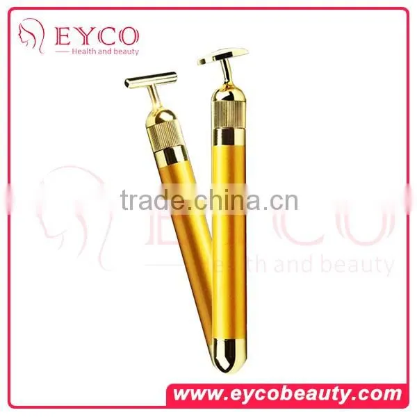 2016 household medical equipments skin care machine T Shape 24k gold facial beauty bar