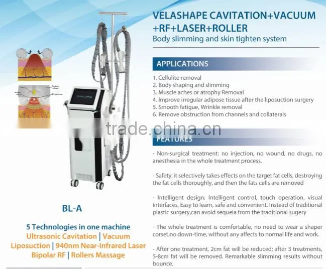 6 in 1 Lipo Ultrasonic Cavitation Machine , RF 940nm Vacuum rf device