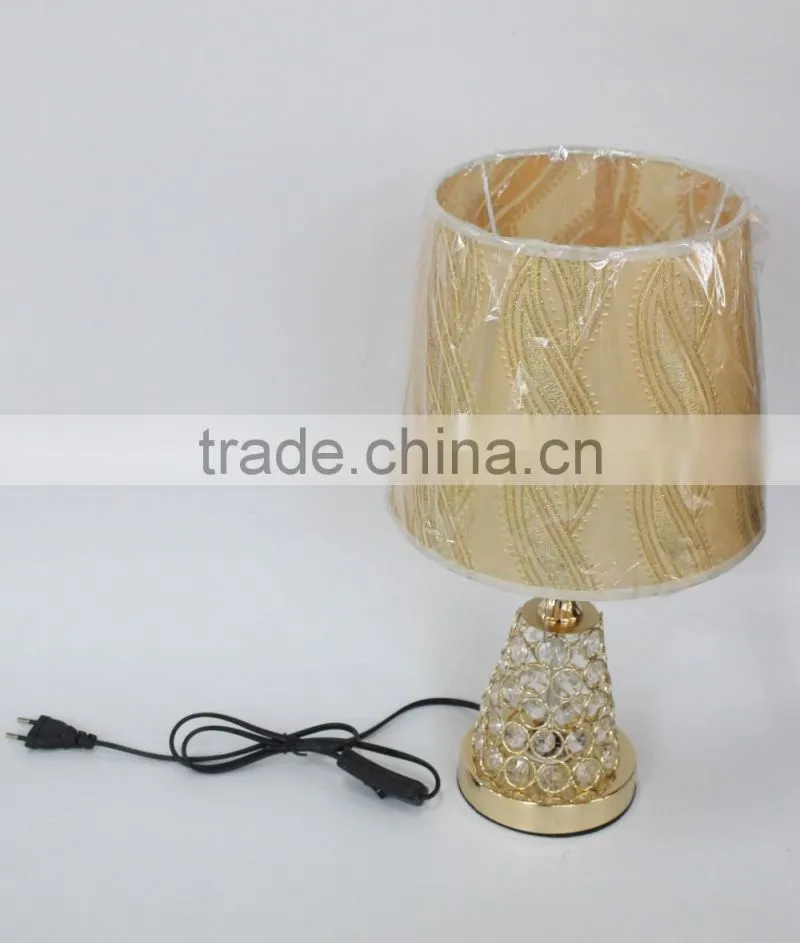 No.1 yiwu exporting commission agent wanted fashion cheap modern crystal bedside lamp table lamp
