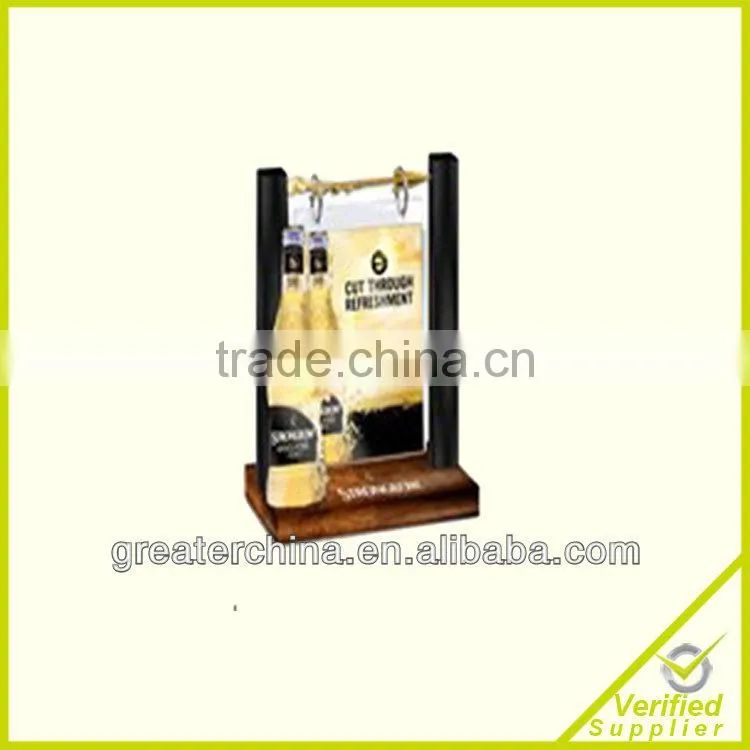Custom Wooden chalkboard Table Tent Holder,wooden menu table tent