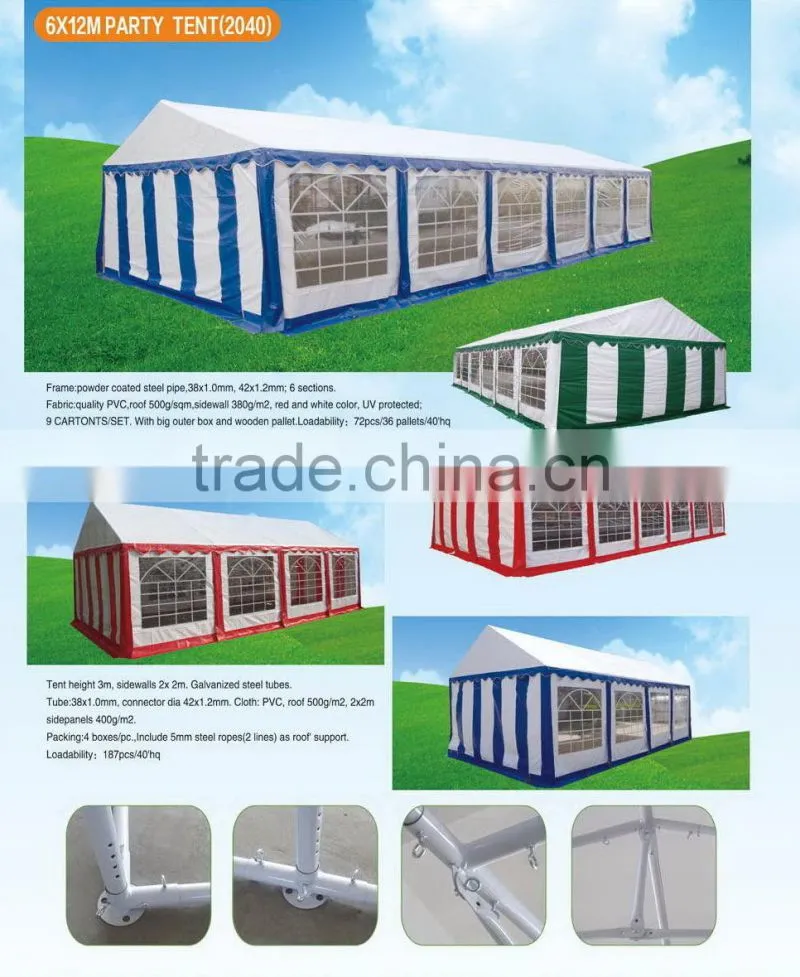 galvanized or powder coated PE PVC steel waterftoof folding tent high quality