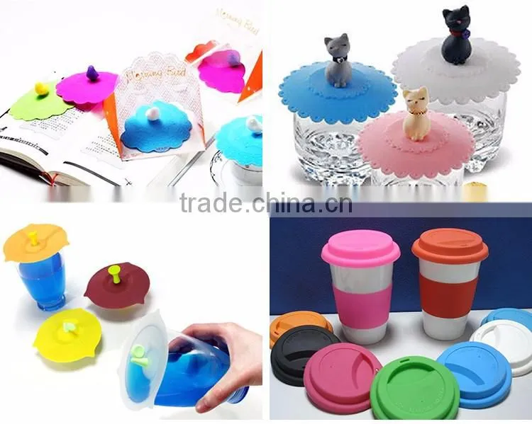 Promotion Gifts Cute Animal Shaped Silicone Coffee Cup Lid drinking cup lids