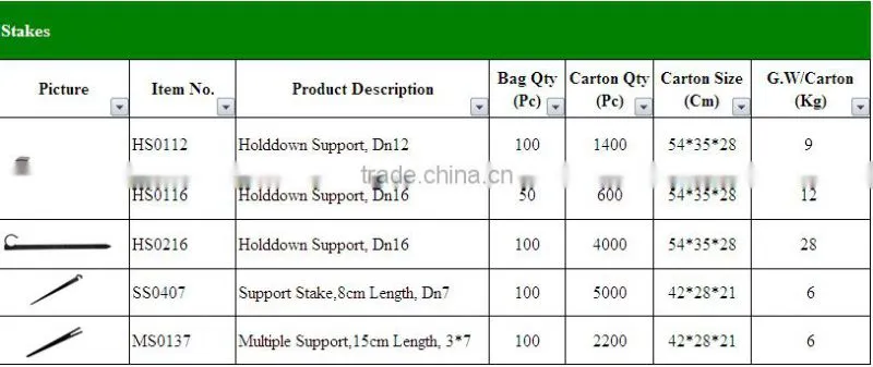 Irrigation Manufatucturer Stakes for 1/4" Tubing Hose Irrigation System