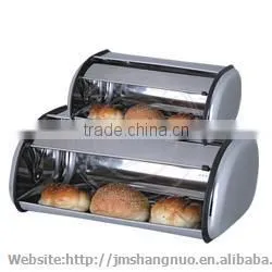 mirror polish Stainless steel Bread Bin