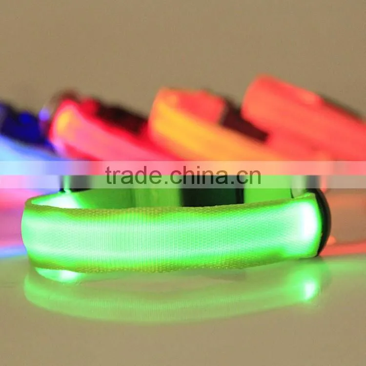 Glowing in dark led dog leashes and collars