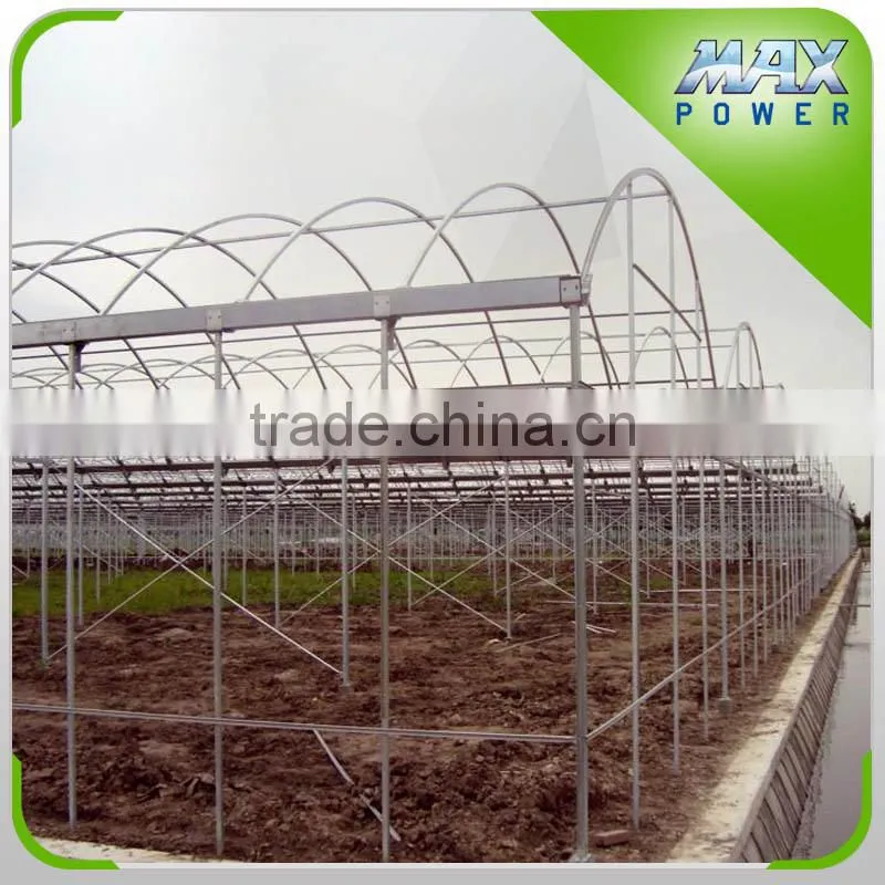 multi-span polycarbonate hollow sheet greenhouse