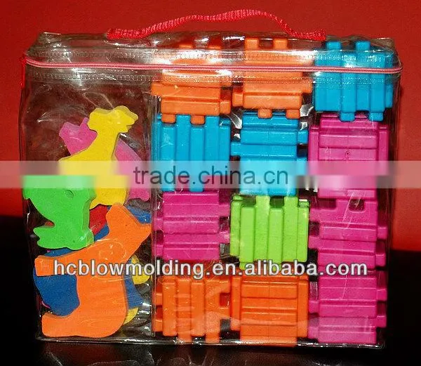 OEM Blow Molding plastic buliding block children plastic building block toys DIY toys