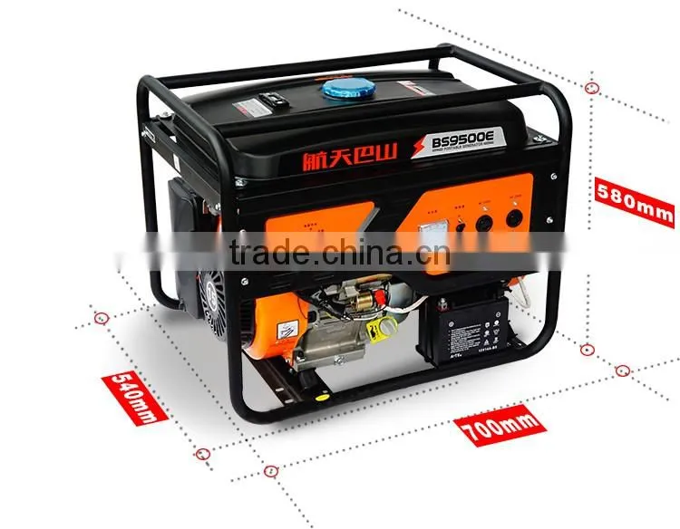 BSGE9500E Knife model AEROBS OEM 7000w Gasoline Generator with Good Quality