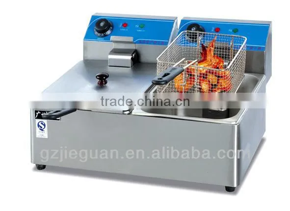industrial electric double basket deep fat fryer machine