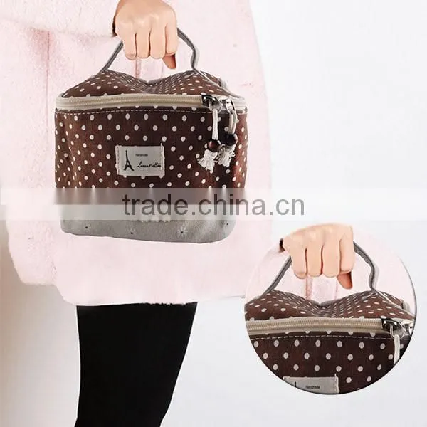 Greenwell 2 Waterproof Lunch Bag Tote Insulated Cooler Carry Bag for Travel and Picnic, Colorful Flower