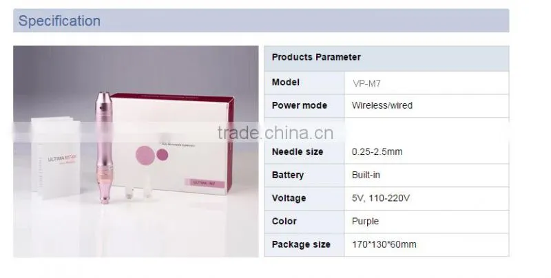 Hot sale personal Derma pen M7 Electric Micro Needle pen 2 batteries Rechargeable dermapen