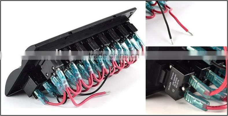Excellent 8 Gang 12V 24V LED Rocker Switch Panel With Circuit Breakers
