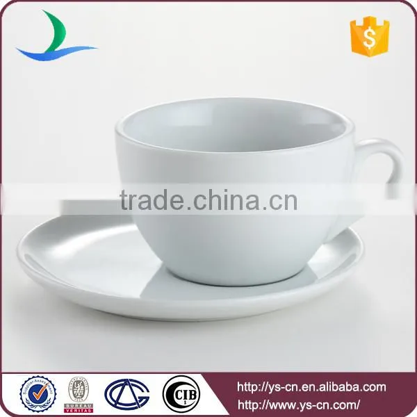 Manufacturer Supplier porcelain cup saucer white for wholesales