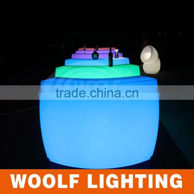 2014 NEW DESIGN LED furniture 16 colors changing outdoor led ktv bar corner table