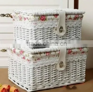 wholesale white wicker storage hamper wicker storage trunk