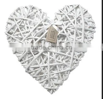 Christmas Red wicker heart For home decorations