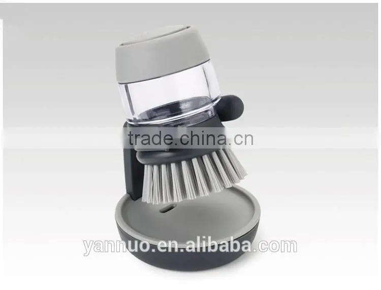 Soap liquid dispensing brush, Kitchen cleaning Pot brush, bowl brush