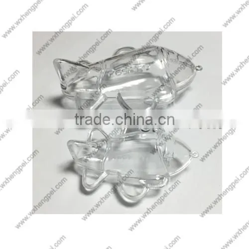 Cleverish portable cute transparent plane plastic storage jewelry wedding box kit