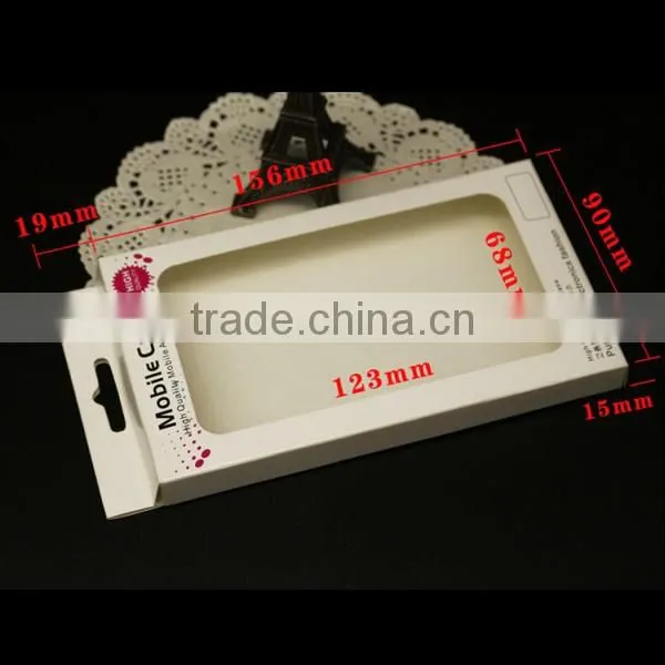 Folding phone case paper packaging PVC plastic box for Samsung mobile case