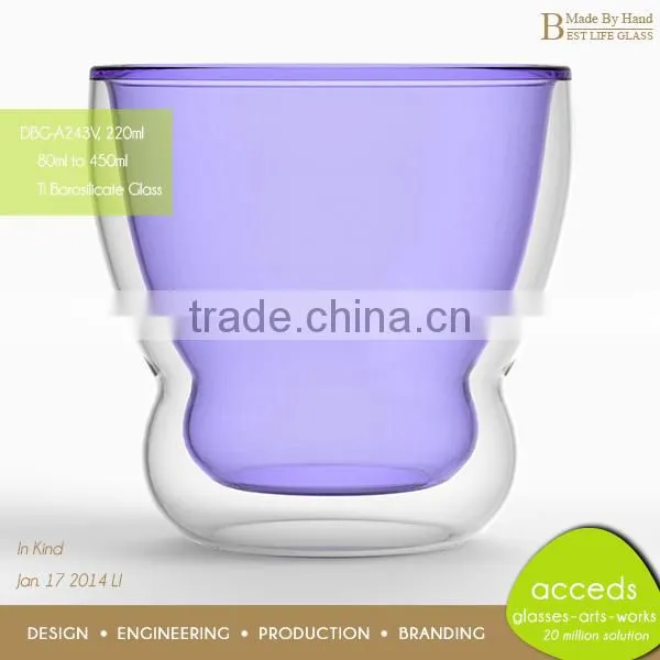 Novelty Purple Glass Drinking Cup