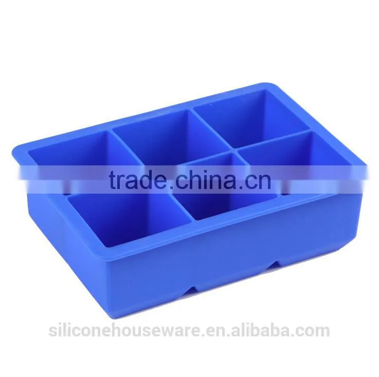 Tovolo King Giant Square Ice Cube Tray Mould Maker Red Silicone Freeze Drink
