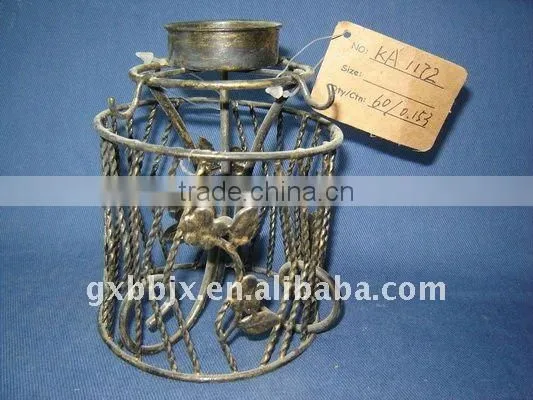 Gold wire decorative tea-light holder craft