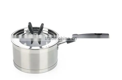 stainless steel fry pan with glass lid
