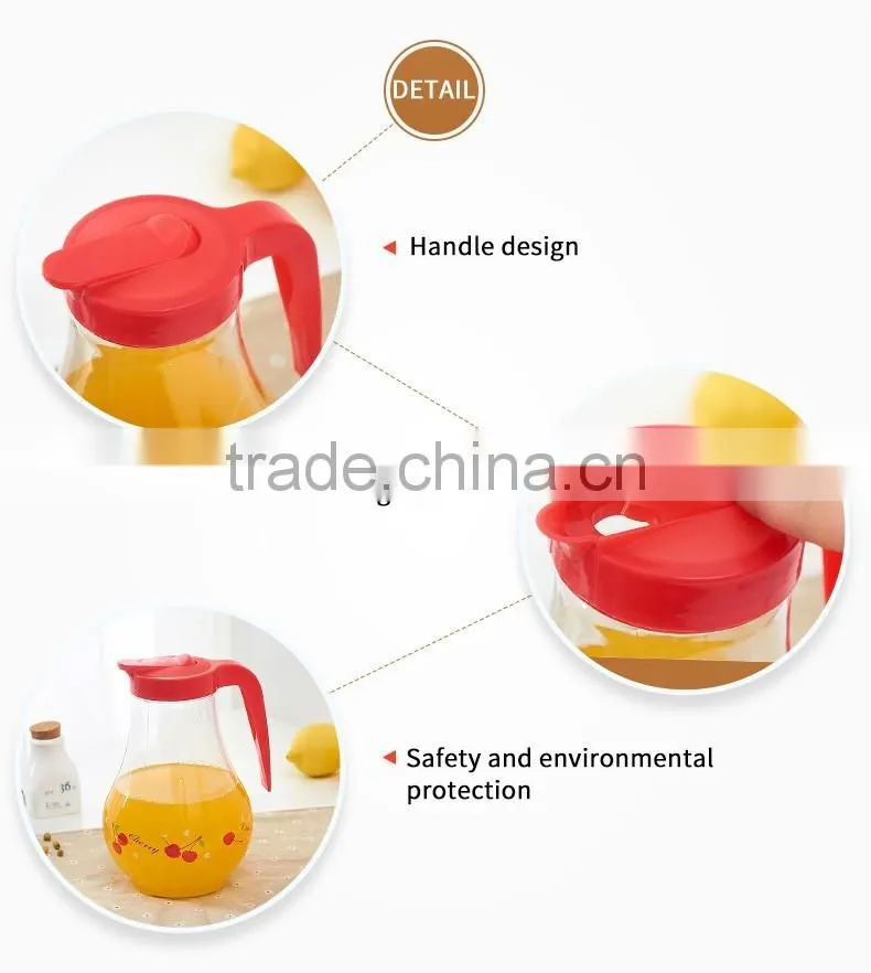 Plastic water pitchers/pots, PS water pitchers/pots, water pitchers/pots 1.8L