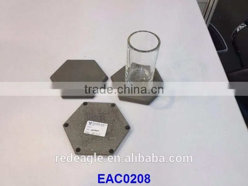 Concrete coasters with color painted edge