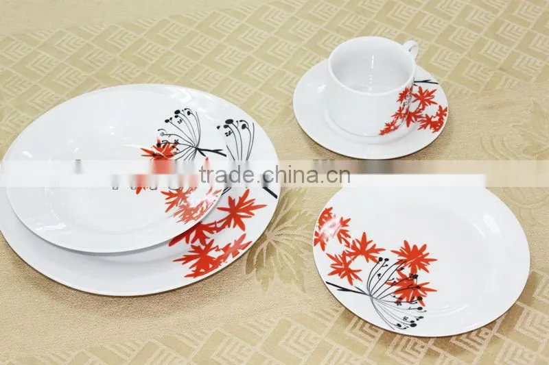 porcelain round ceramic dinnerware sets 20pcs/30pcs