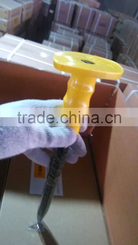 Carbon steel drop forged chisel with rubber handle