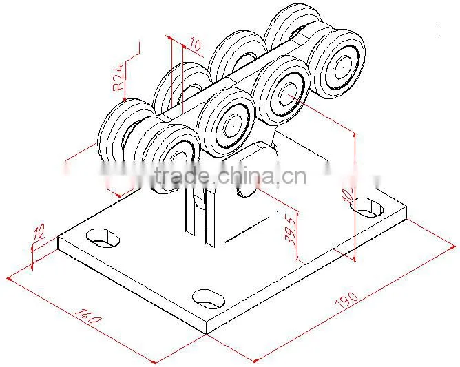 sliding cantilever gate wheel 8L-B