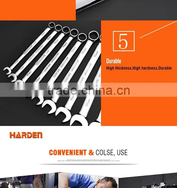combination spanner different size chrome vanadium harden spanner tools set