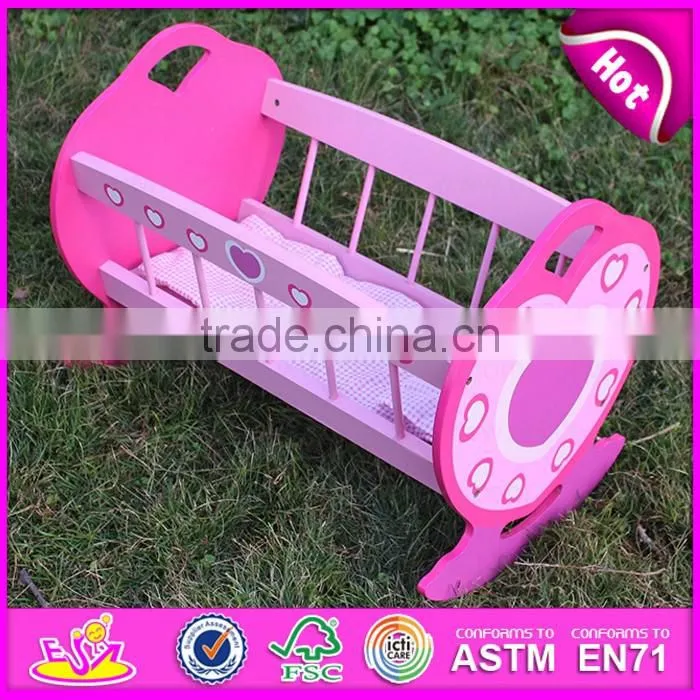 2016 New fashion baby toy wooden high chair for dolls W06B020