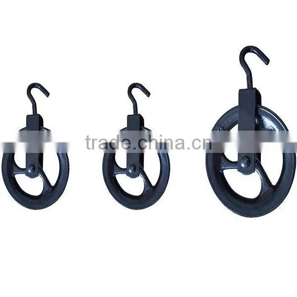 300mm Black Wire Rope 300kg Pulley Block