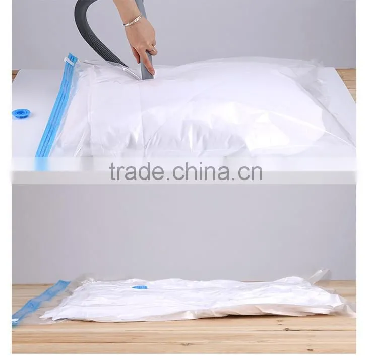 PE plastic vacuum storage printable clothing bag save space