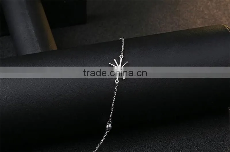 New design 925 Sterling Silver Sunflower Charms Bracelet for women