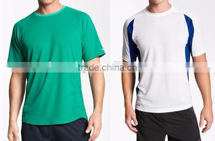 2016 new casual fashionable blank round- collar men's short sleeve t-shirt