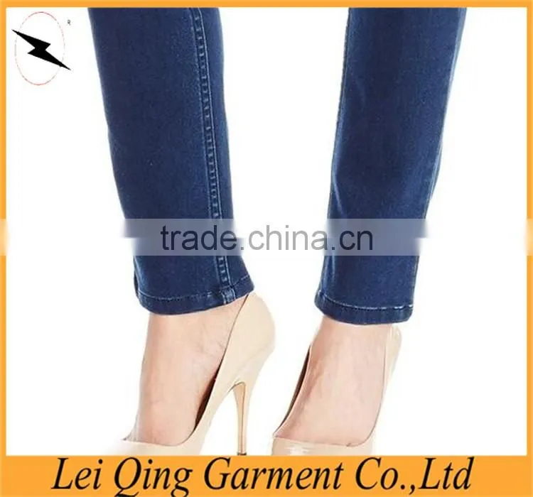 Simple style washing solid color women's skinny jeans apparel